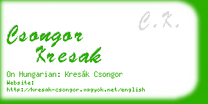 csongor kresak business card